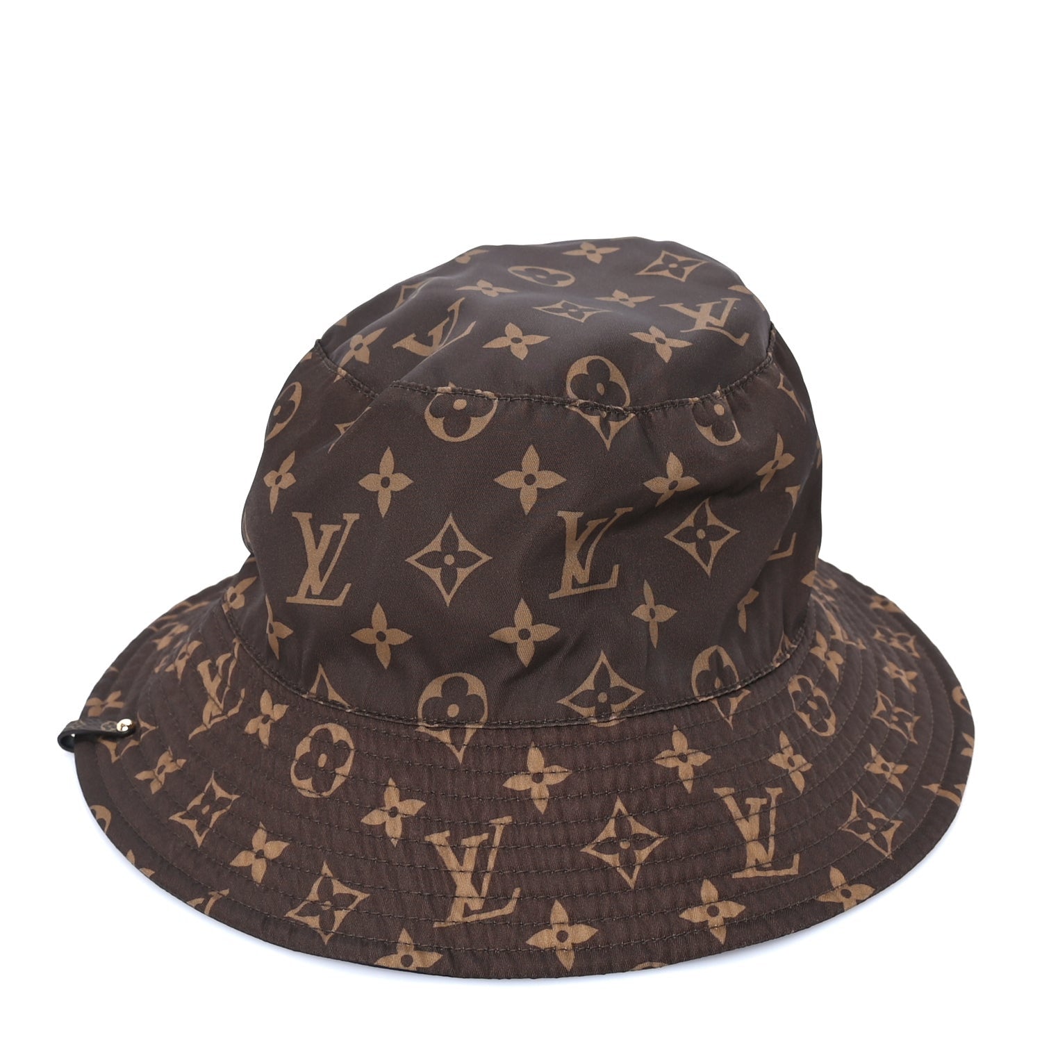 Louis Vuitton Nylon Monogram Reversible Bob Bucket Hat S  Brown Black 1 of 5