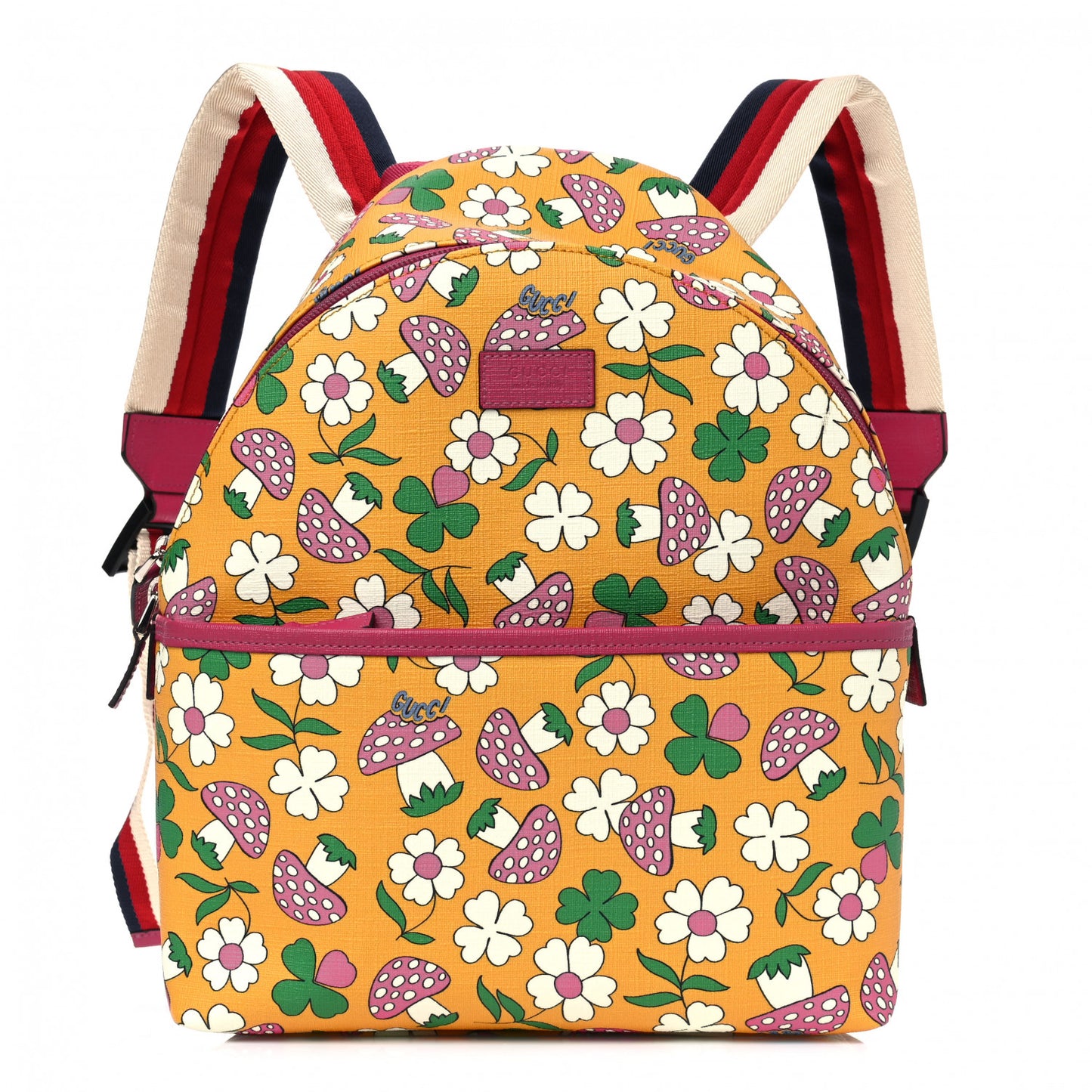 Canvas Childrens Flower Mushroom Print Backpack