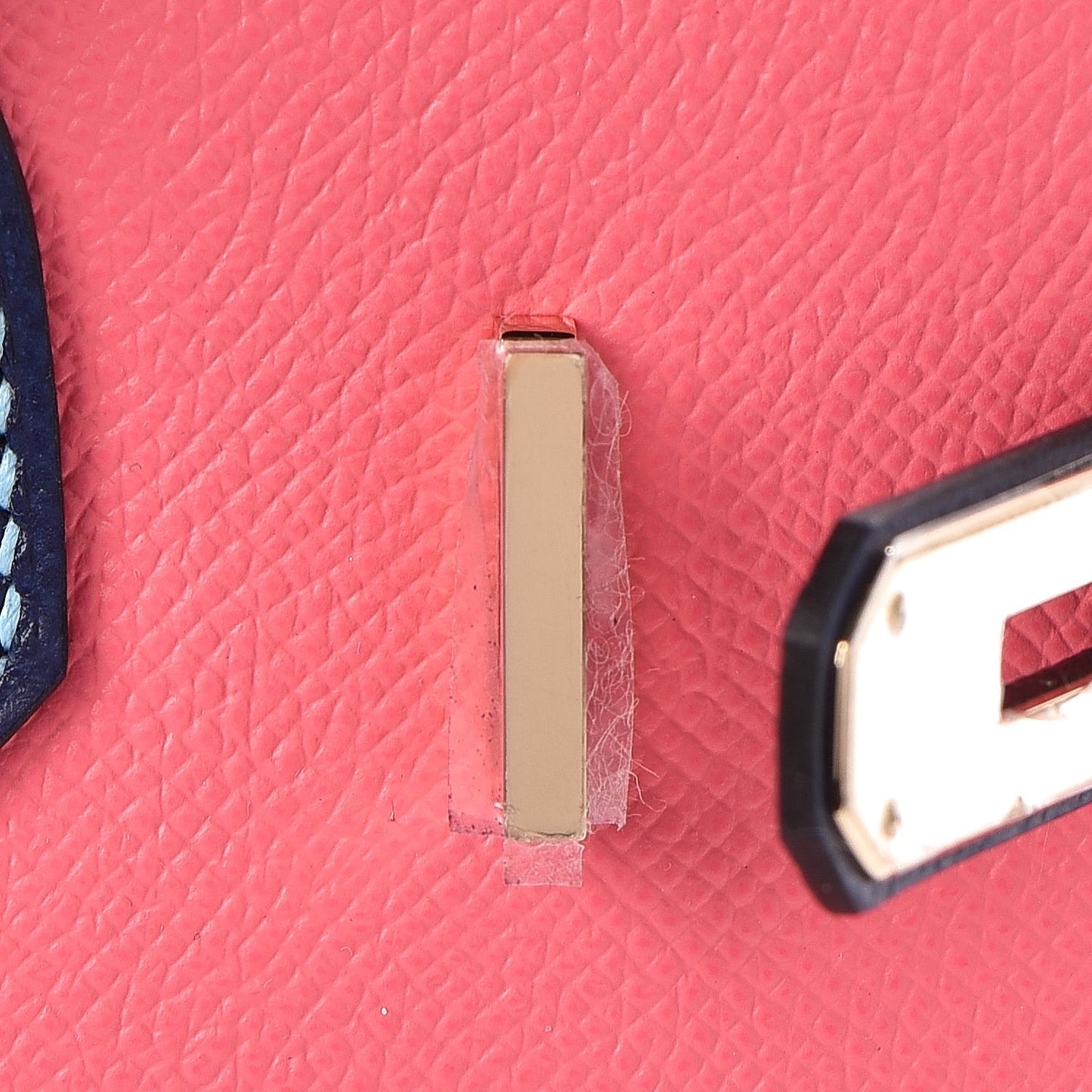 Epsom Horseshoe Birkin 30 Rose Azalee Bleu Saphir