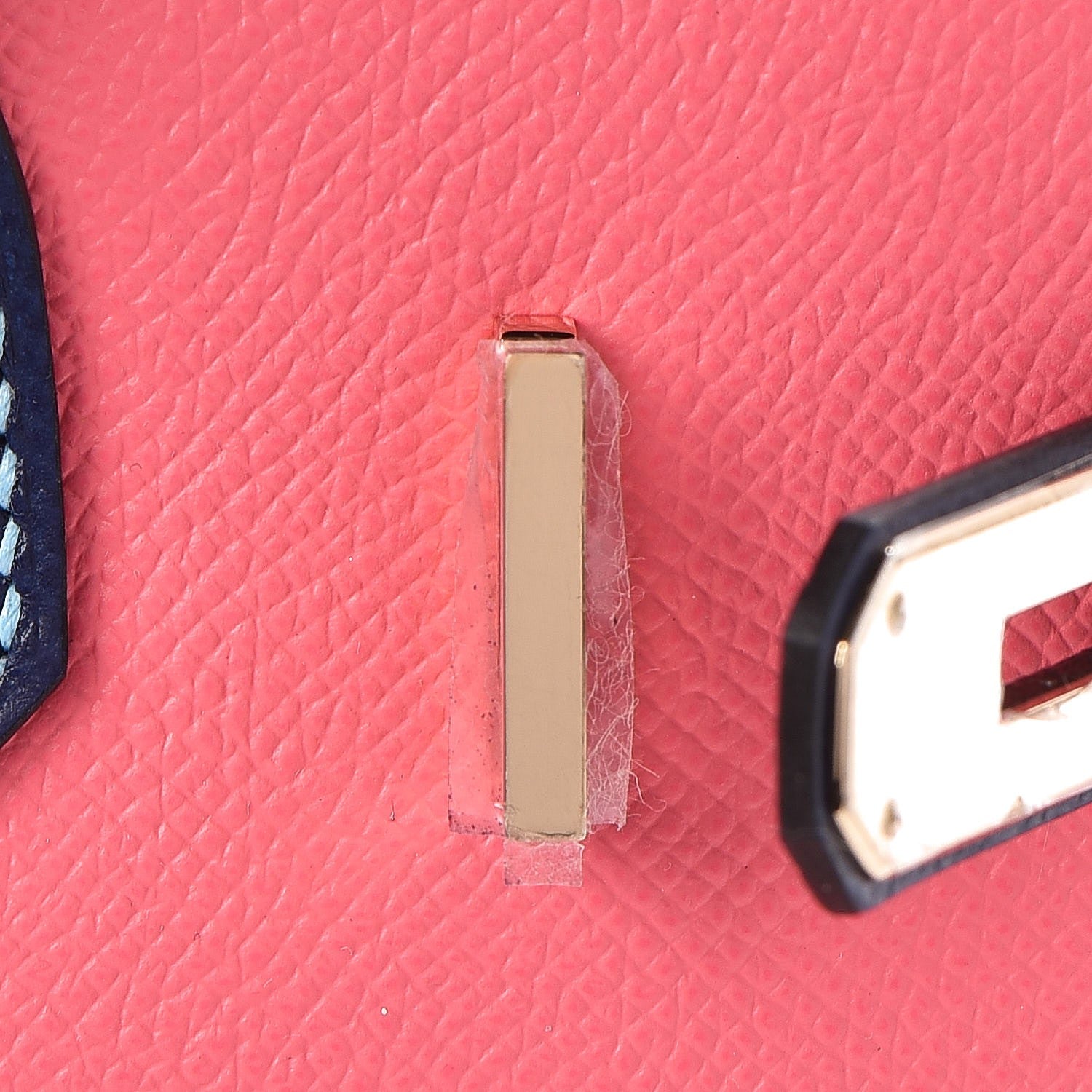 Hermes Epsom Horseshoe Birkin 30 Rose Azalee Bleu Saphir 9 of 32