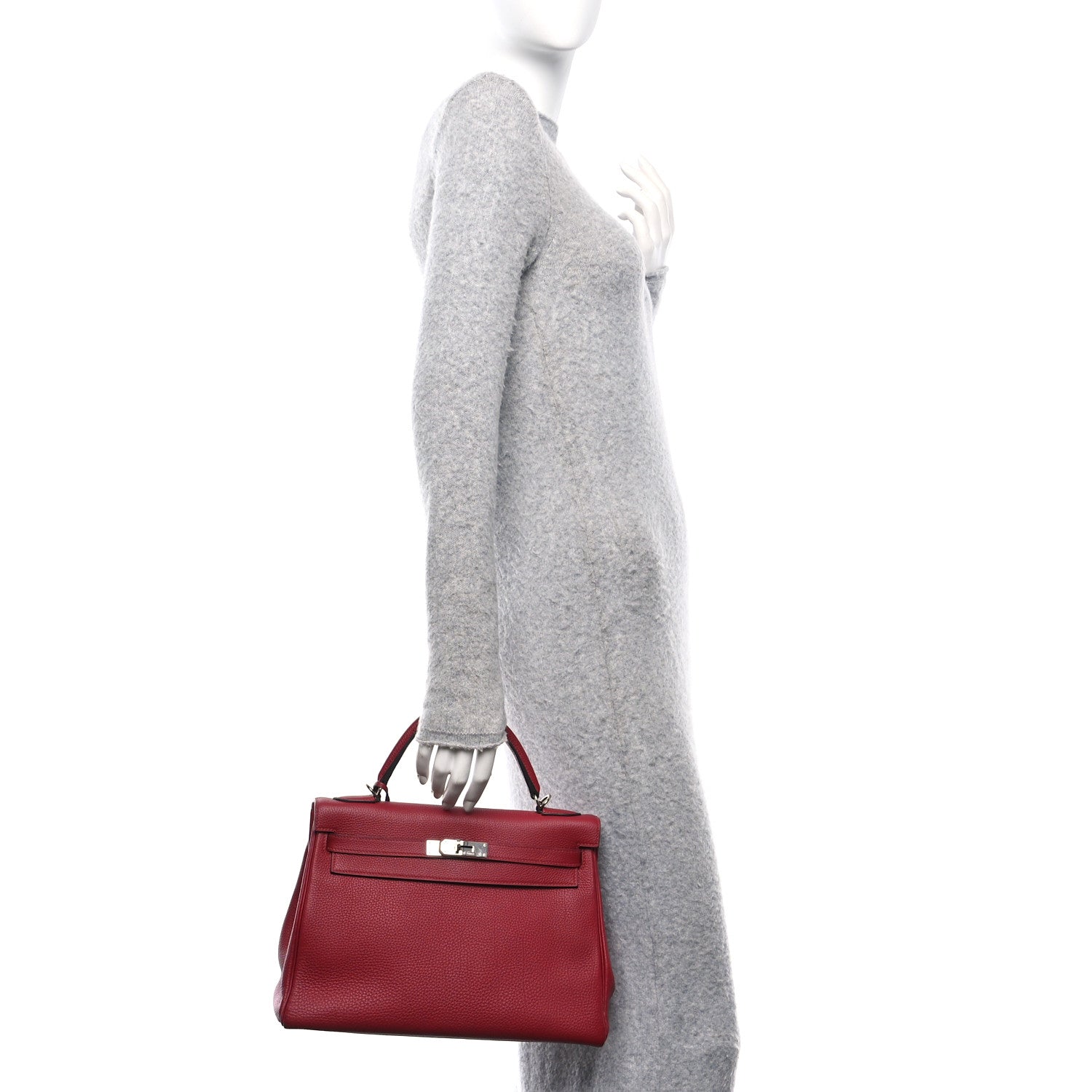 Hermes Togo Kelly Retourne 28 Rouge Grenat 2 of 10