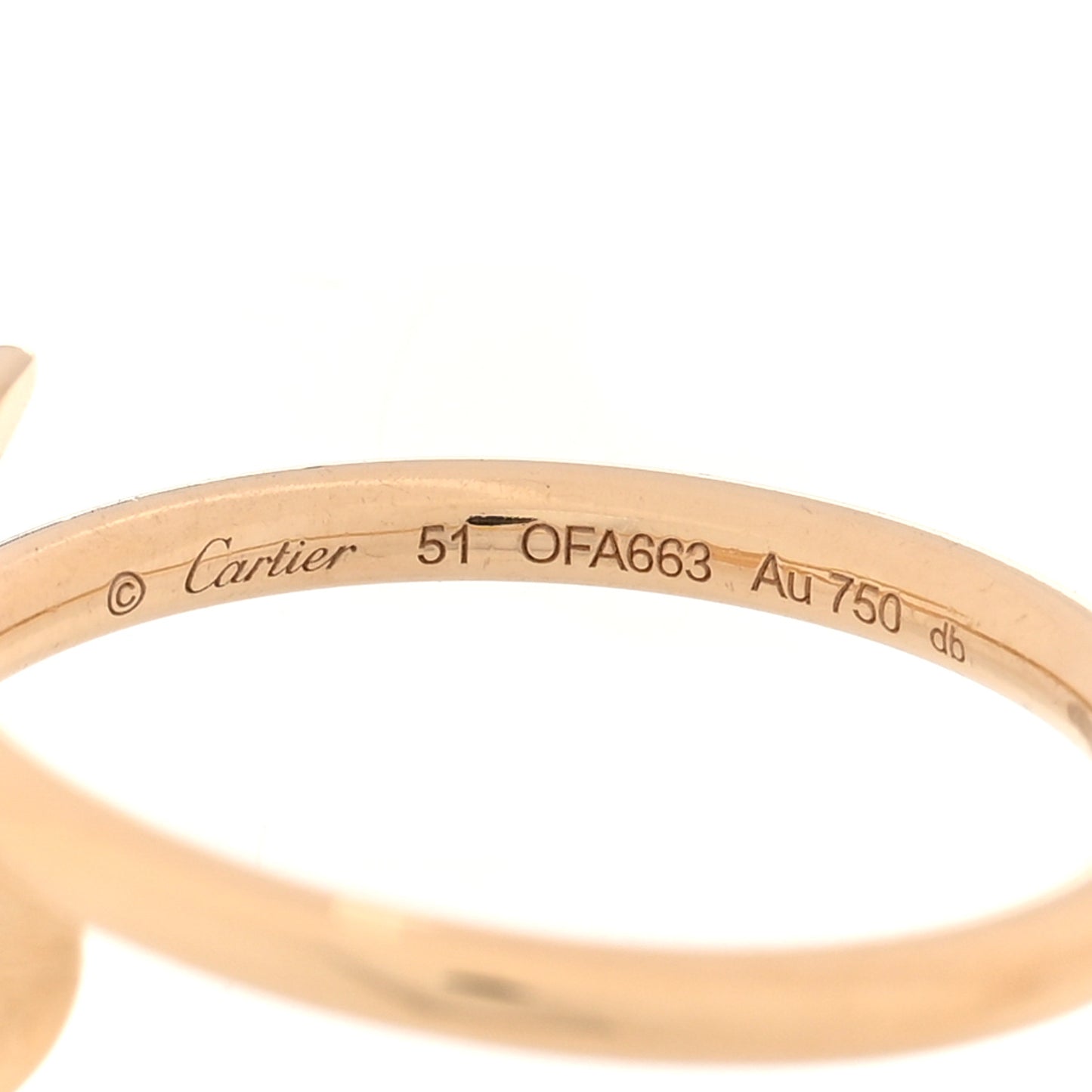 18K Yellow Gold Small Juste Un Clou Ring 51 5.75