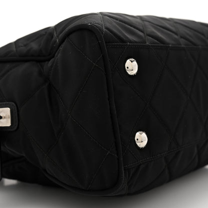 Prada Nylon Tessuto Impuntu Quilted Shoulder Bag Black 8 of 9