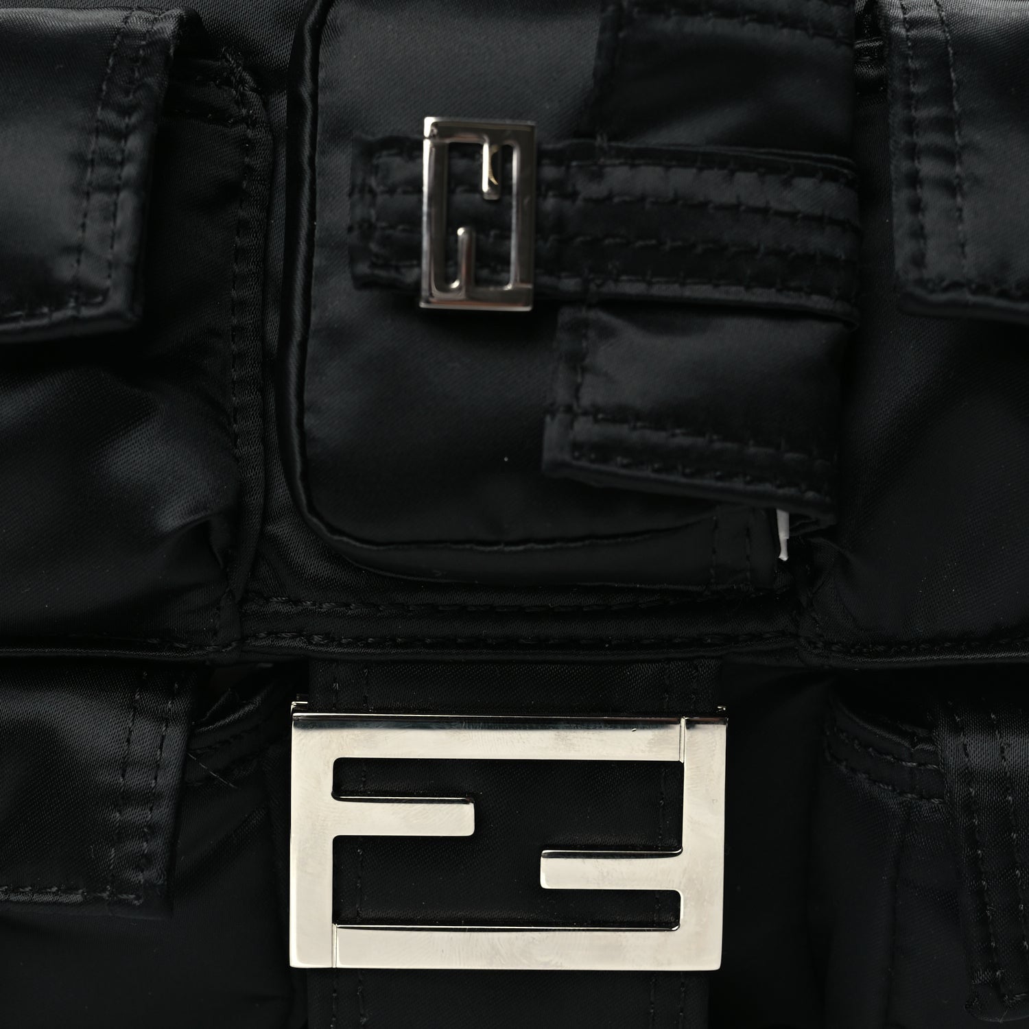 Fendi Econyl Cuoio Romano Multipocket Baguette Black 6 of 8