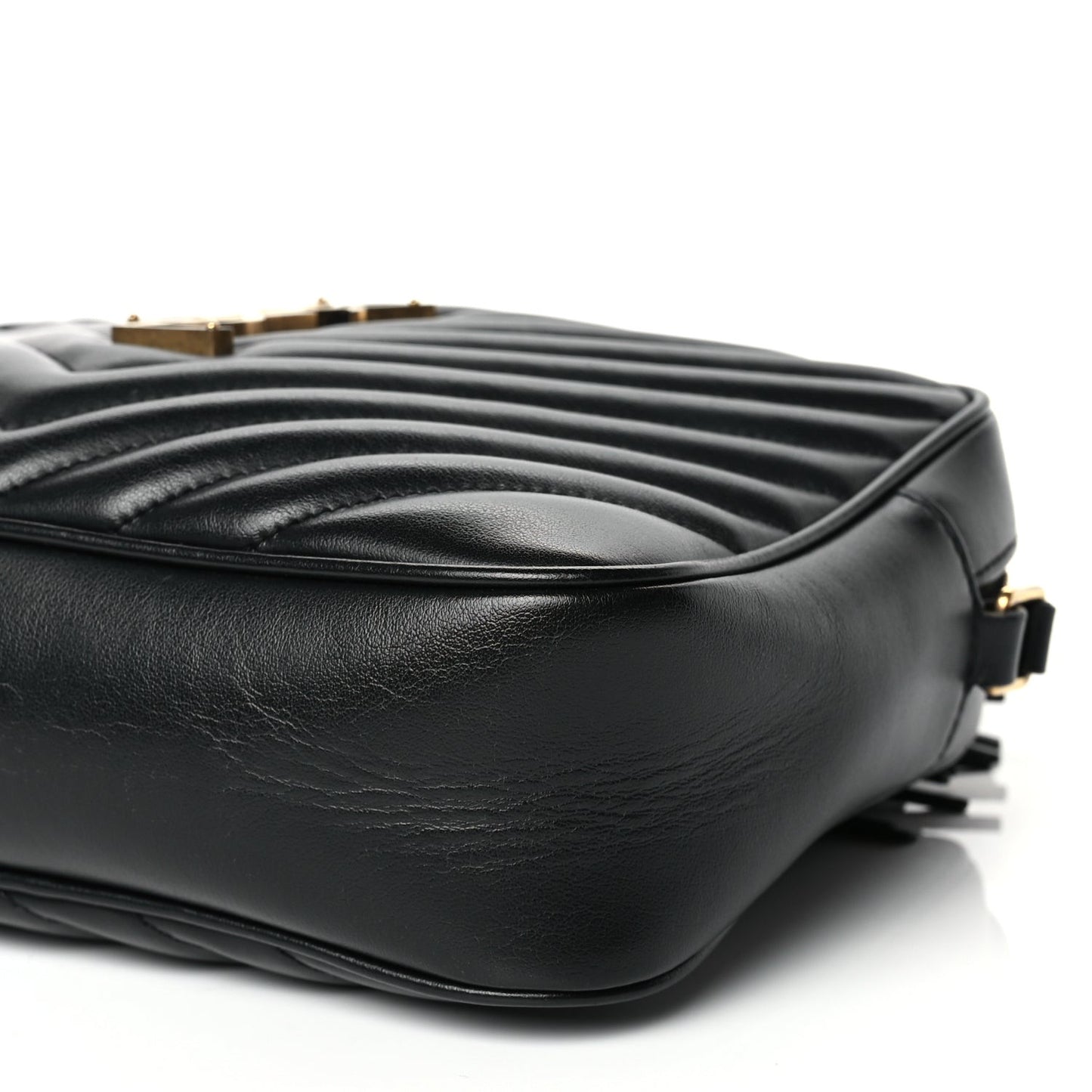 Calfskin Matelasse Monogram Lou Camera Bag Black