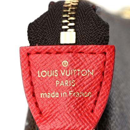 Louis Vuitton Damier Ebene 2019 Christmas Animation Mini Pochette Accessories Red 5 of 8