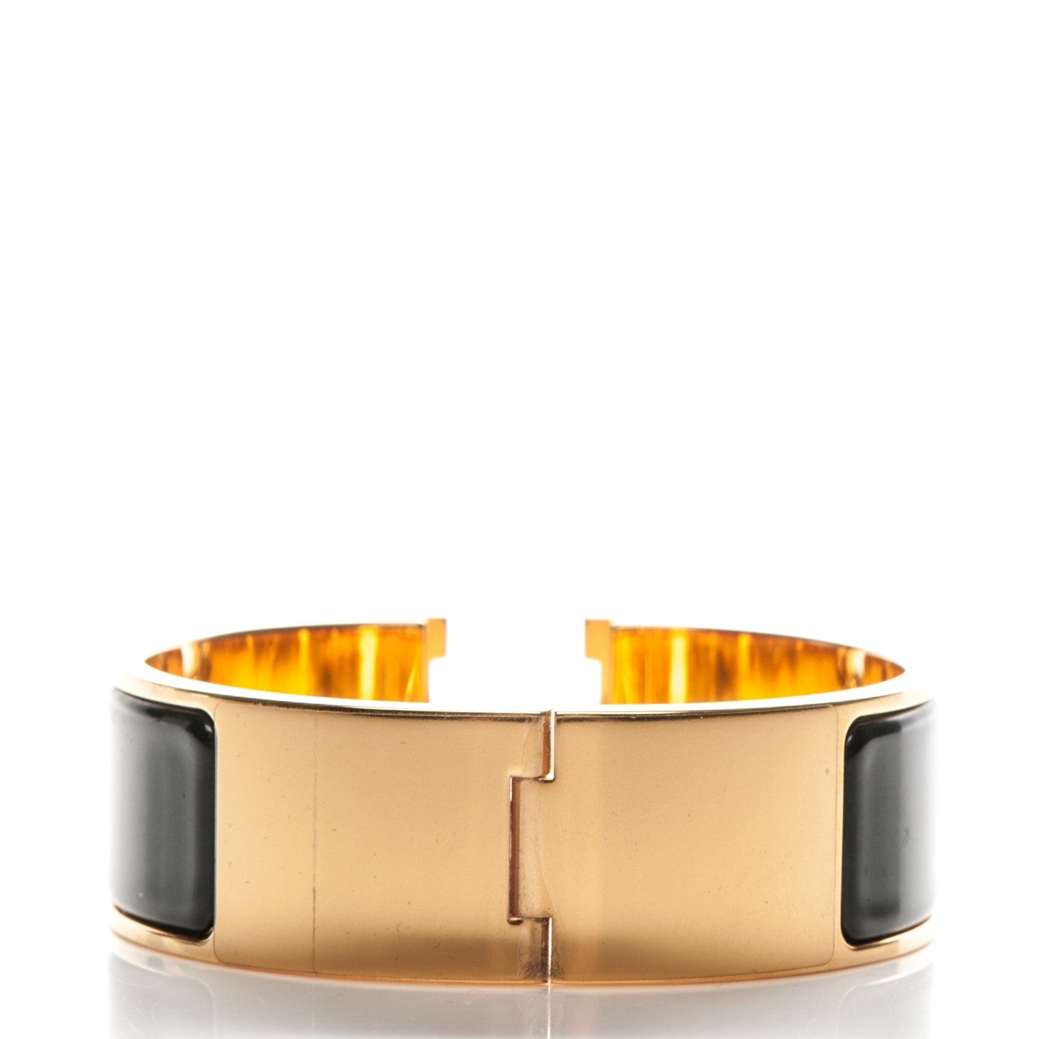 Hermes Enamel Wide Clic Clac H Bracelet PM Black 3 of 5