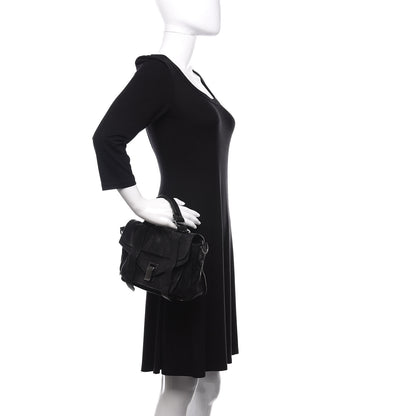 Proenza Schouler Lambskin Tiny PS1 Satchel Black 3 of 14