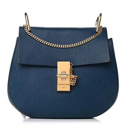 Chloe Grained Lambskin Mini Drew Shoulder Bag Factory Blue 1 of 4