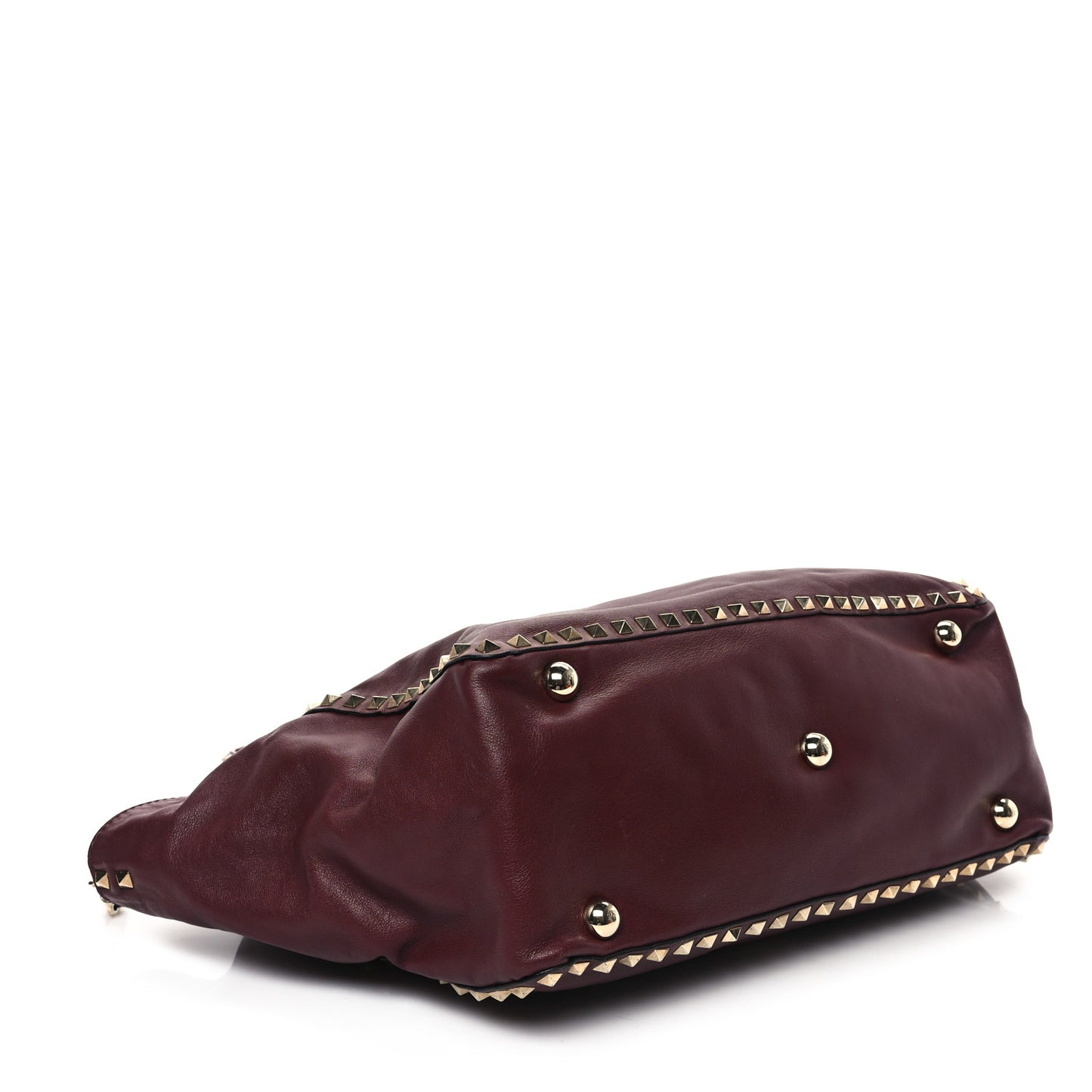 Vitello Medium Rockstud Tote Camelia