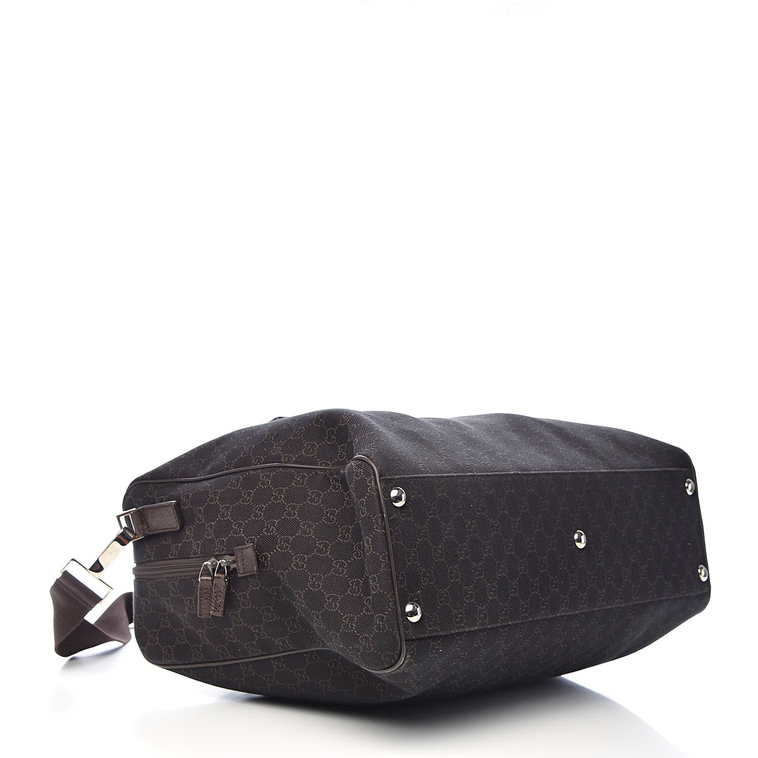 Gucci Nylon Monogram Large Carry On Duffle Dark Brown 4 of 10