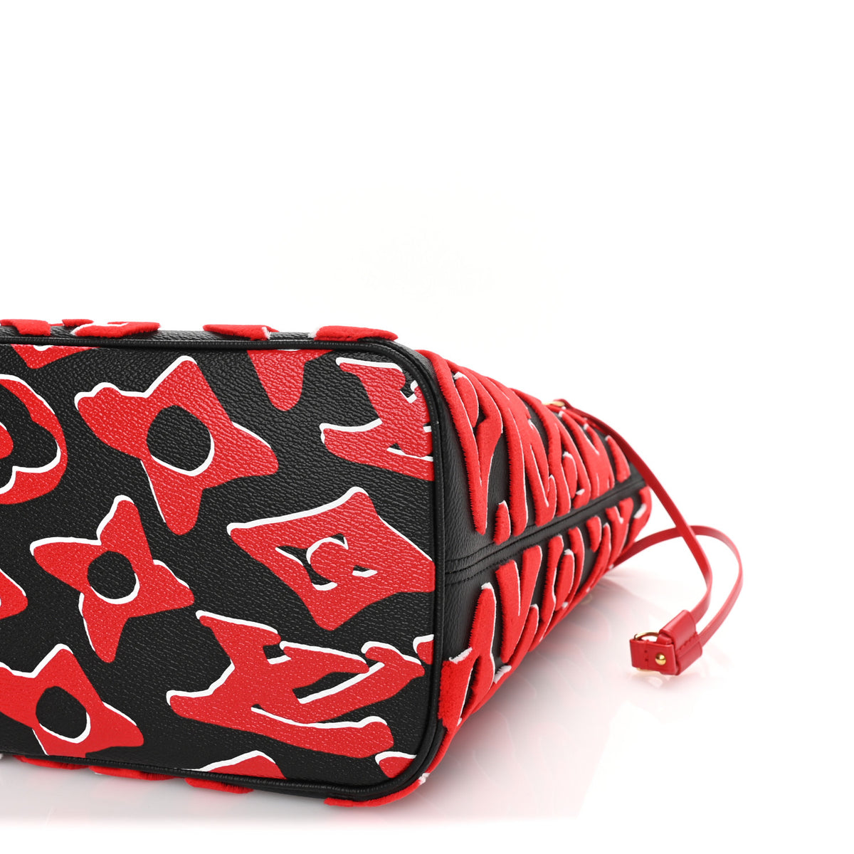 Louis Vuitton X UF Tufted Monogram Neverfull MM Black Red 9 of 9
