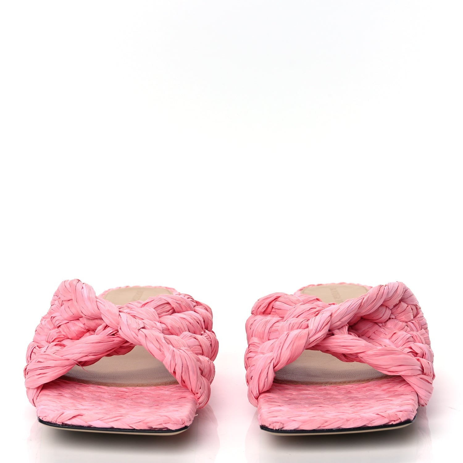 Bottega Veneta Raffia Twisted Intrecciato Stretch Flat Sandals Blossom 3 of 9
