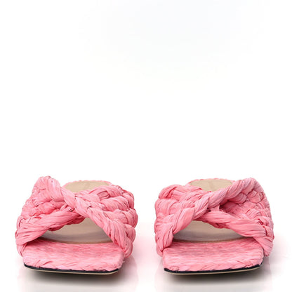 Bottega Veneta Raffia Twisted Intrecciato Stretch Flat Sandals Blossom 3 of 9