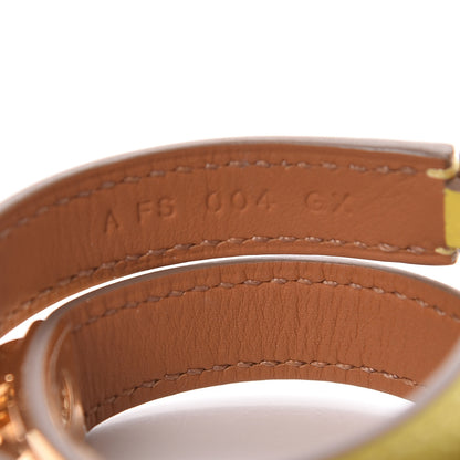 Hermes Epsom Rivale Double Tour Bracelet S Lime 5 of 5