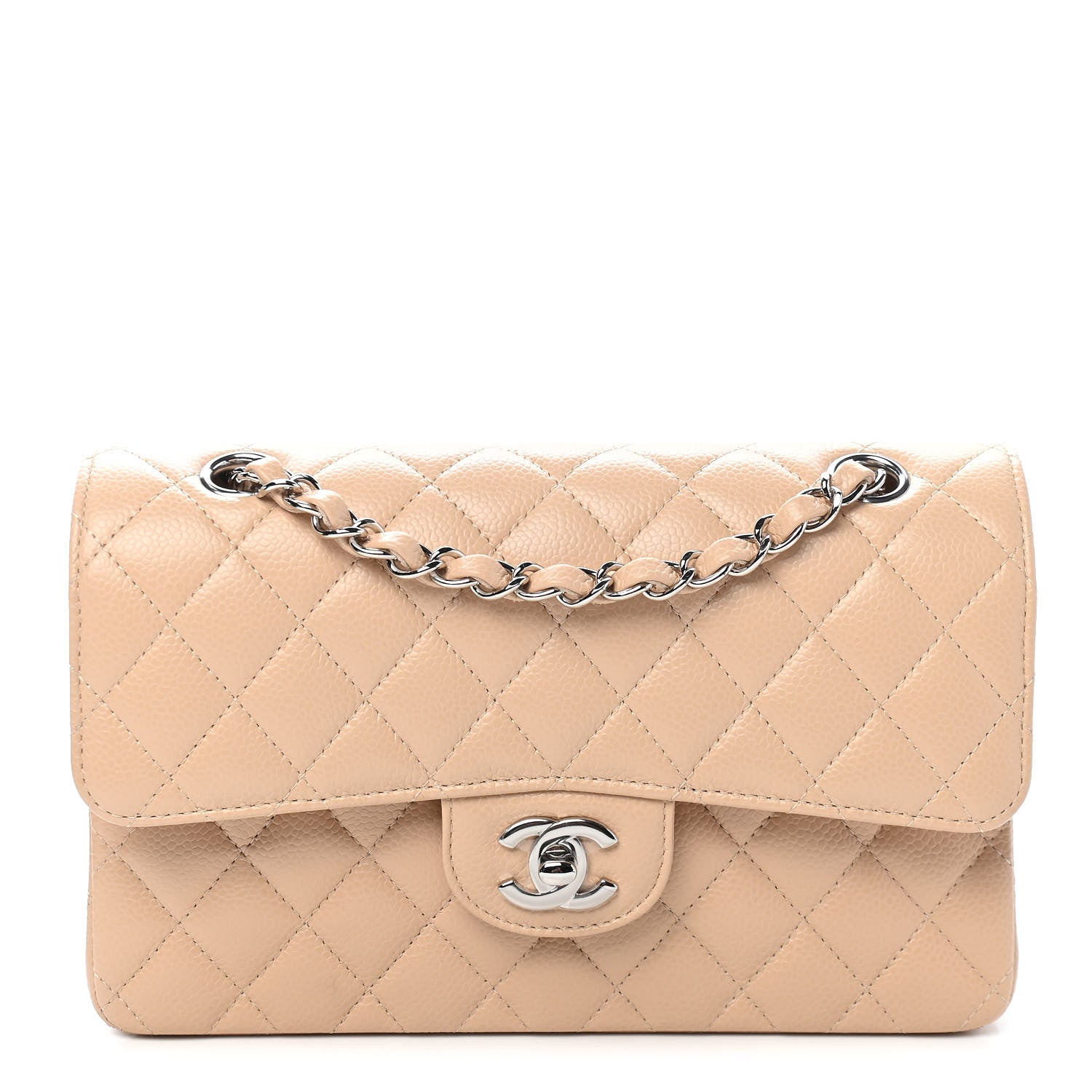 Chanel Caviar Quilted Small Double Flap Beige 1 of 10