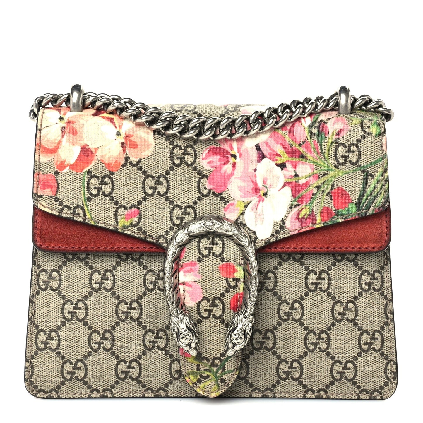 GG Supreme Monogram Blooms Mini Dionysus Shoulder Bag Beige Multicolor Dry Rose
