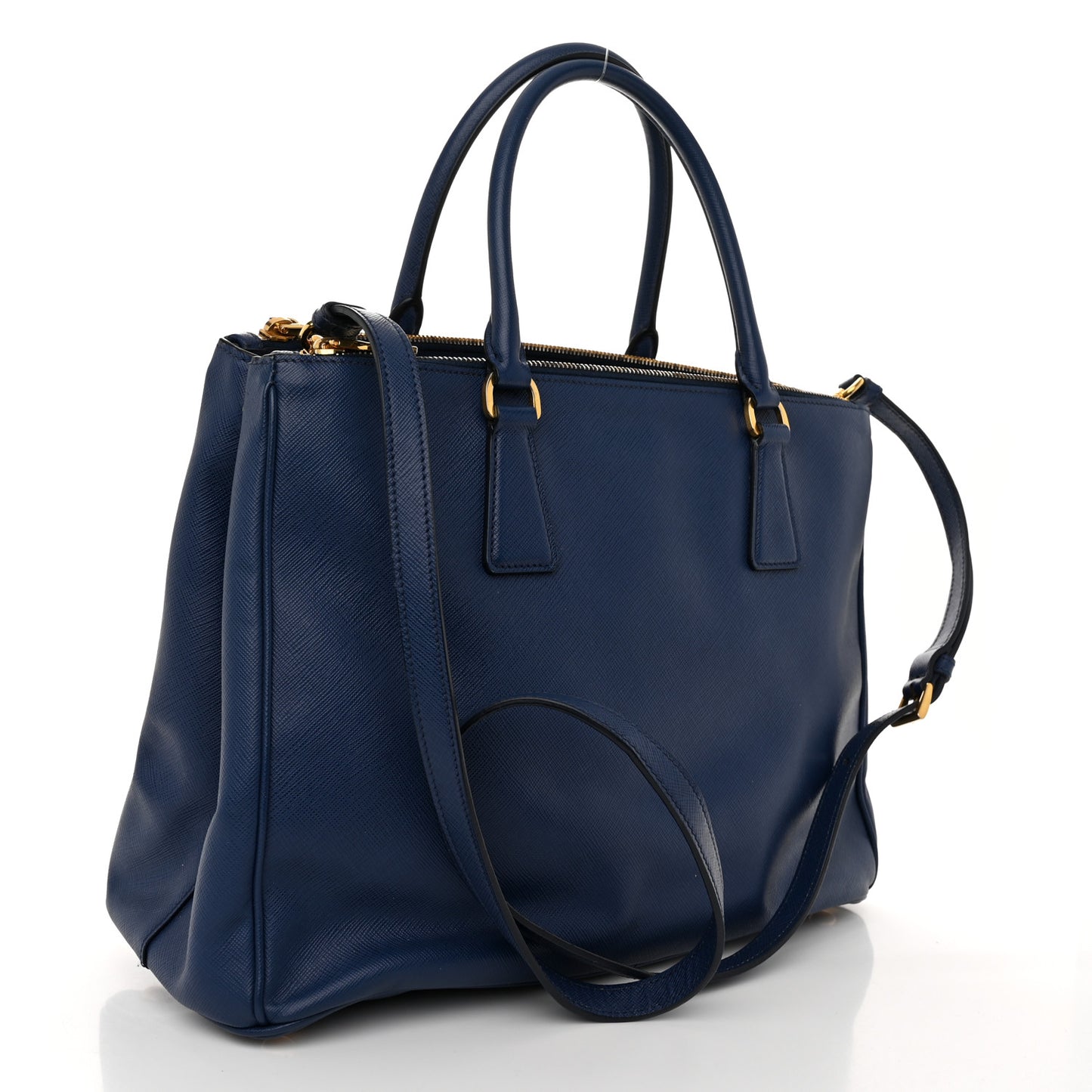Saffiano Medium Galleria Double Zip Tote Bluette