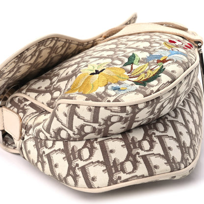 Christian Dior Monogram Vintage Flowers Saddle Bag  Beige 7 of 8