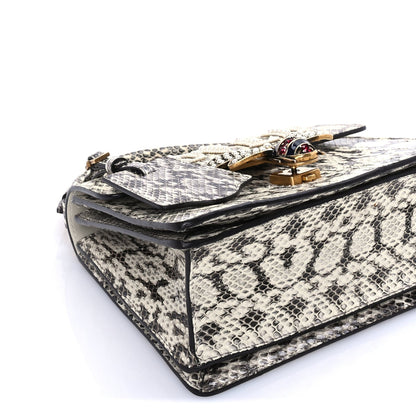 Gucci Snakeskin Sylvie Web Small Queen Margaret Top Handle Bag Roccia Natural 7 of 7