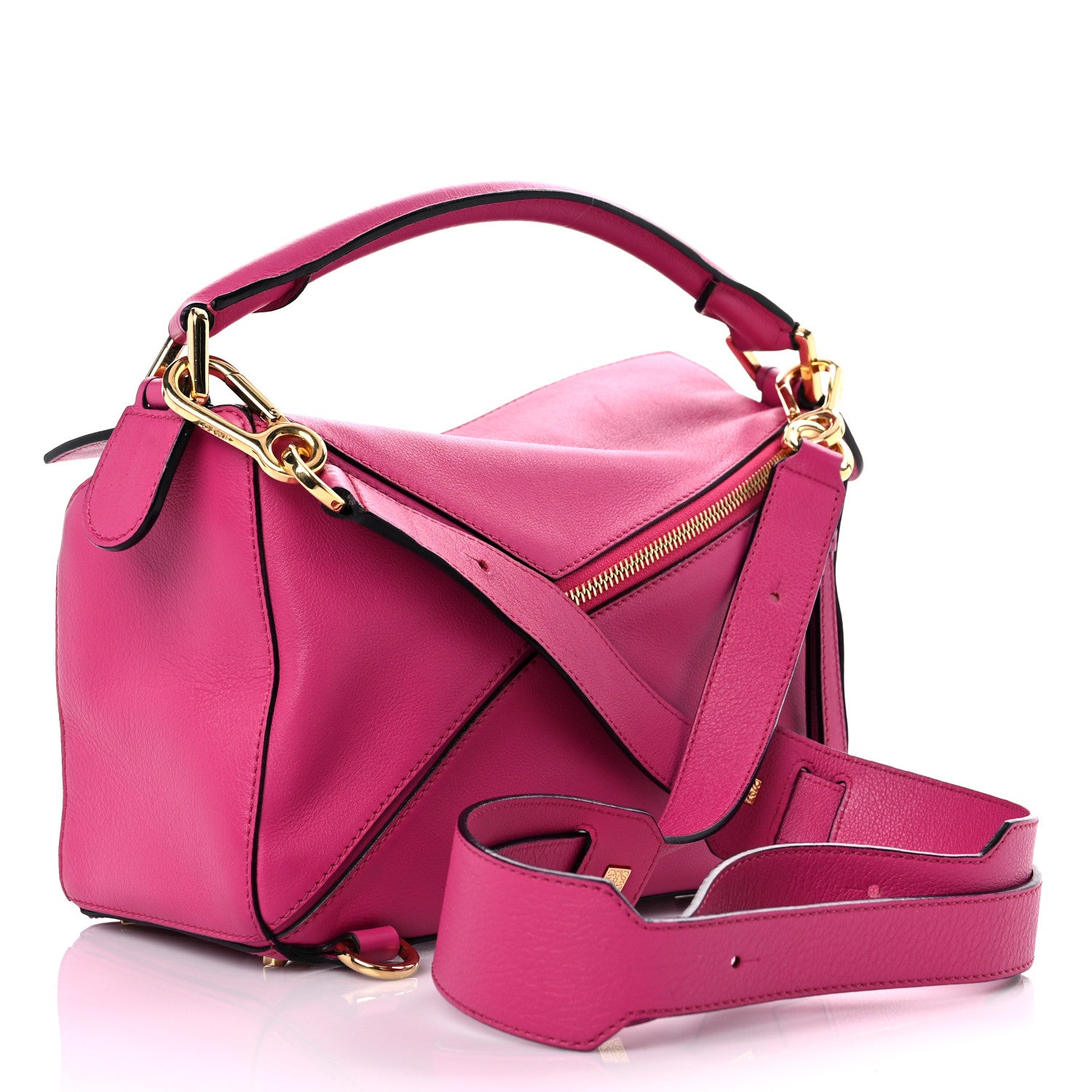 Loewe Calfskin Small Puzzle Bag Fuchsia 3 of 16