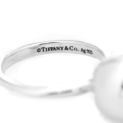 Tiffany Sterling Silver 12mm HardWear Ball Ring 53 6.5 7 of 8