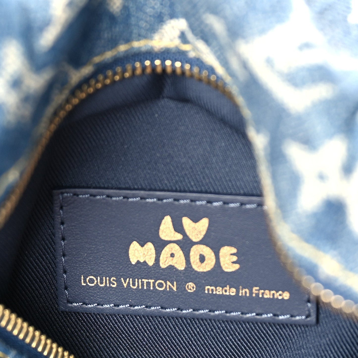 X NIGO Taurillon Monogram Denim Japanese Cruiser Blue