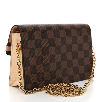 Louis Vuitton Damier Ebene Vavin Chain Wallet Creme 3 of 9