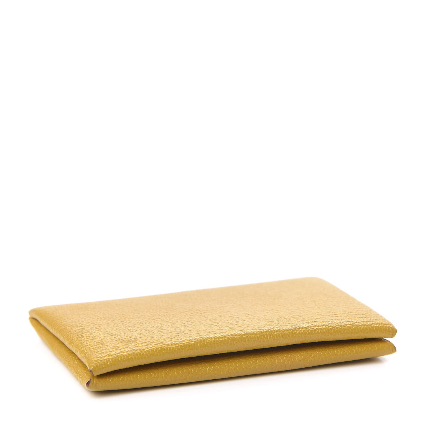 Chevre Mysore Calvi Card Case Jaune Ambre