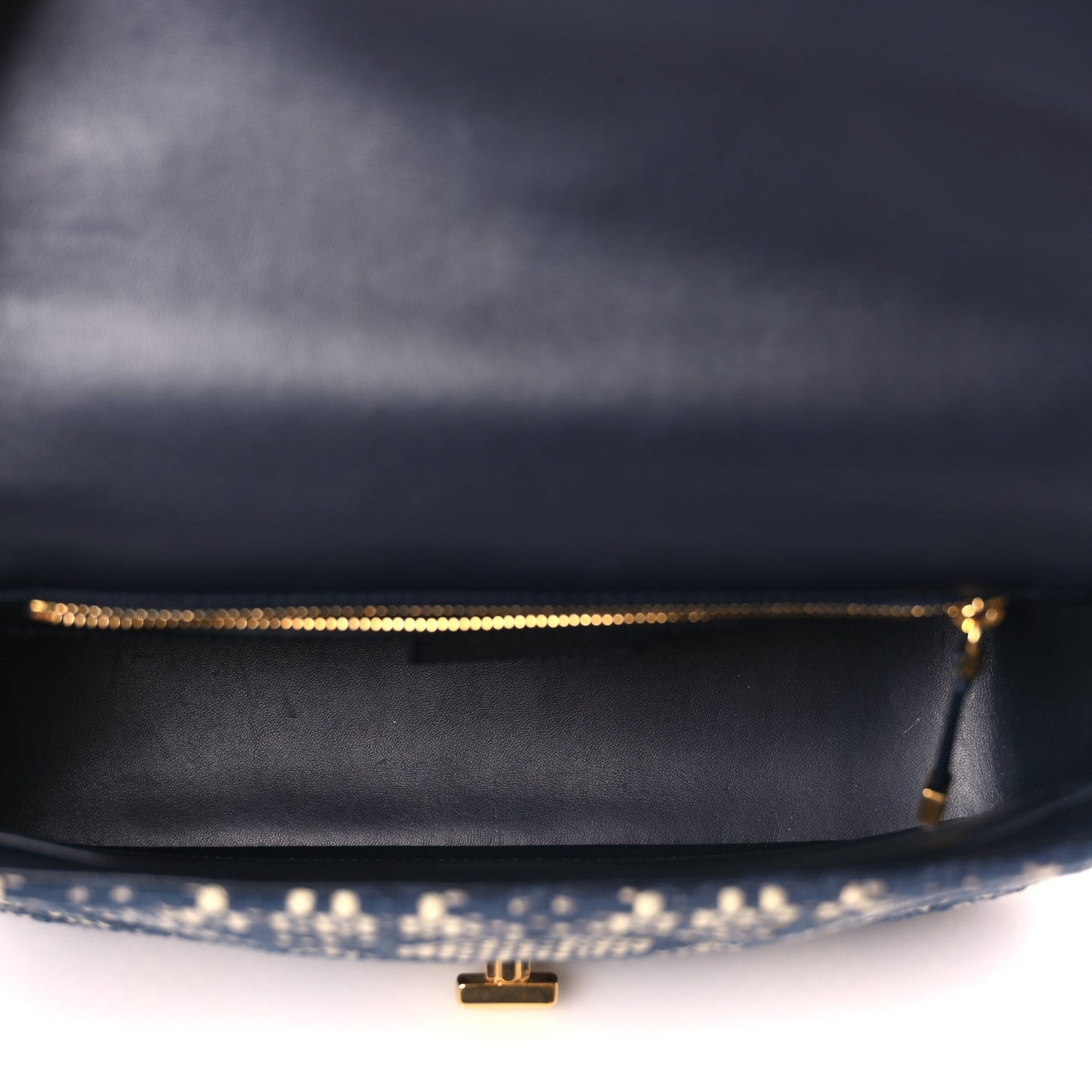 Fabric Macrocannage Woven Medium Caro Bag Blue White