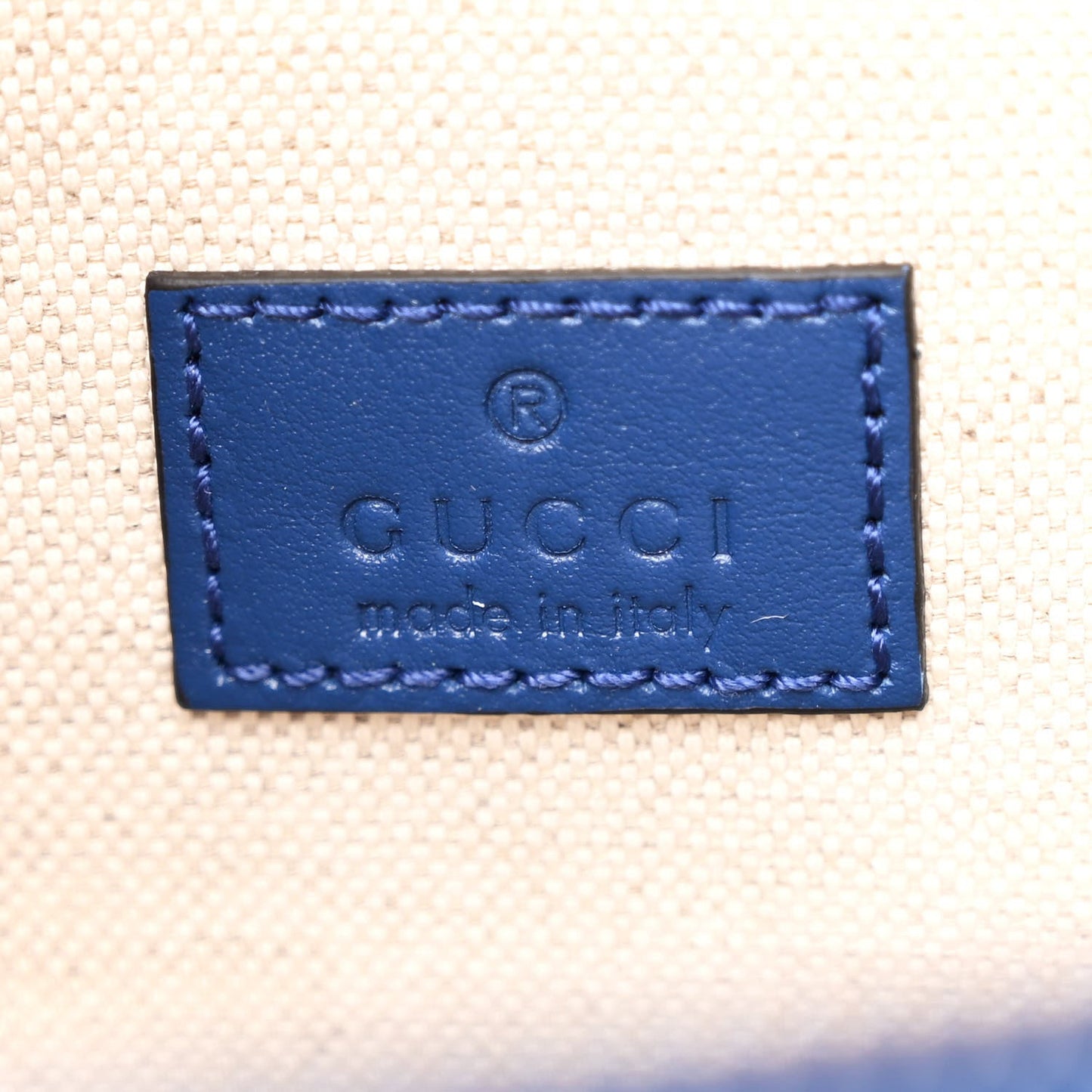 Calfskin GG Tennis Embossed Pocket Belt Bag Metal Blue