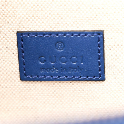 Gucci Calfskin GG Tennis Embossed Pocket Belt Bag Metal Blue 6 of 7