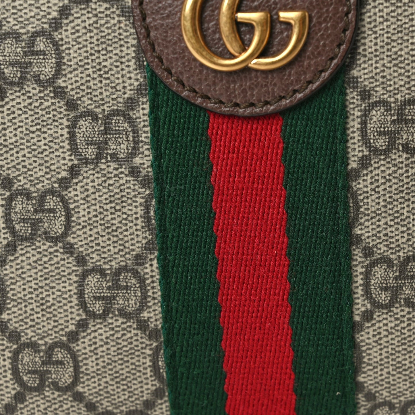 GG Supreme Monogram Web Mini Ophidia Messenger Brown