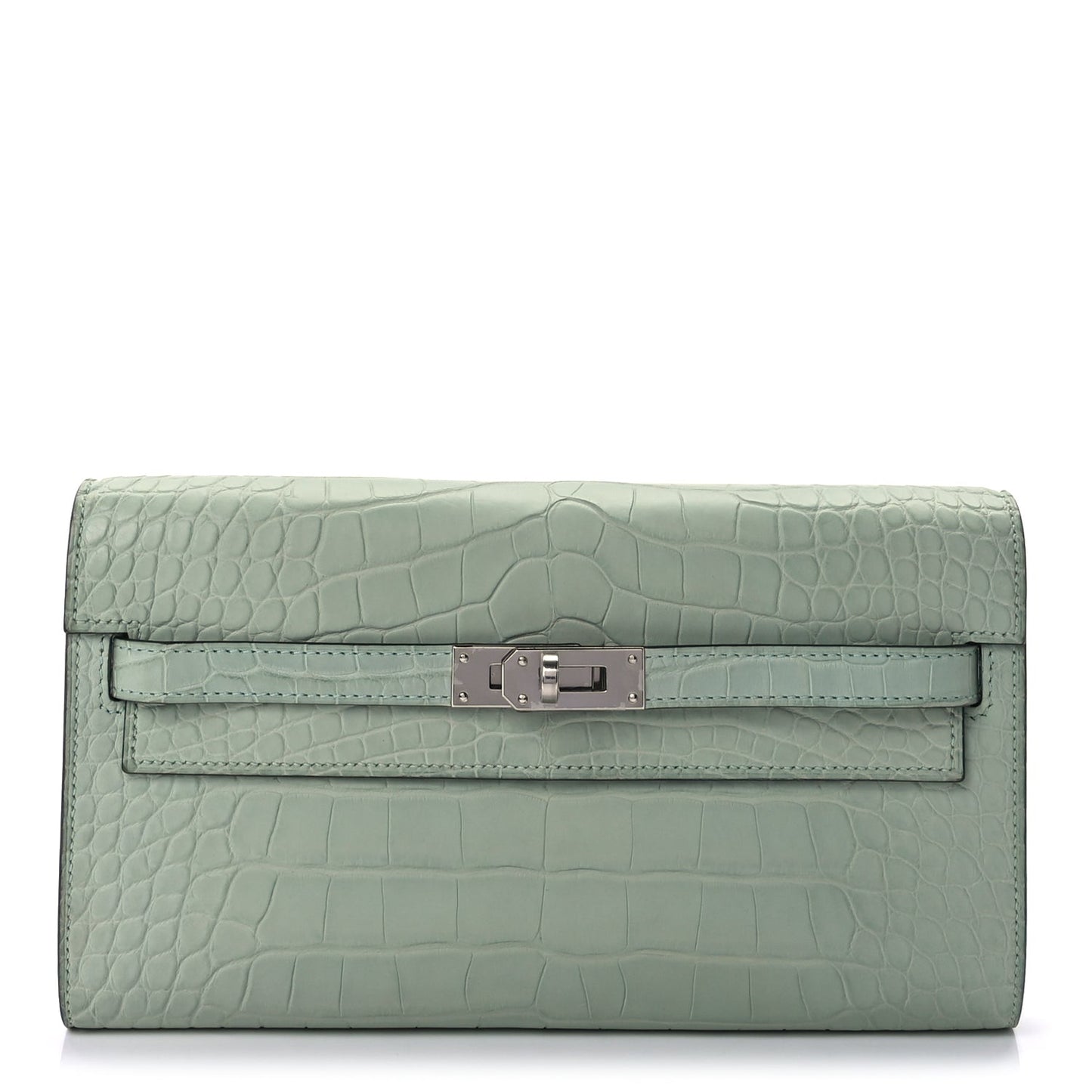 Matte Alligator Kelly Wallet To Go Vert D Eau