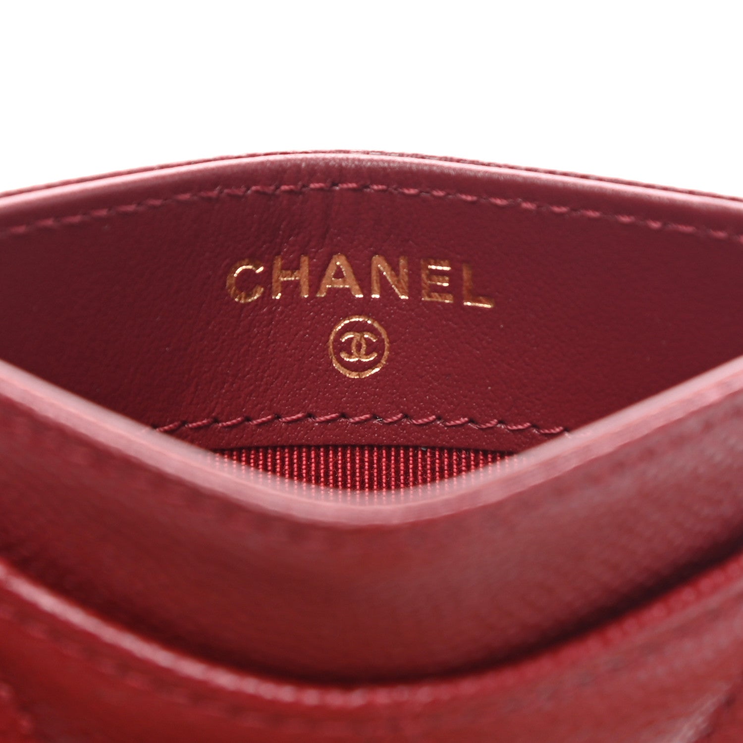 Chanel Caviar Quilted Card Holder Burgundy 6 of 9