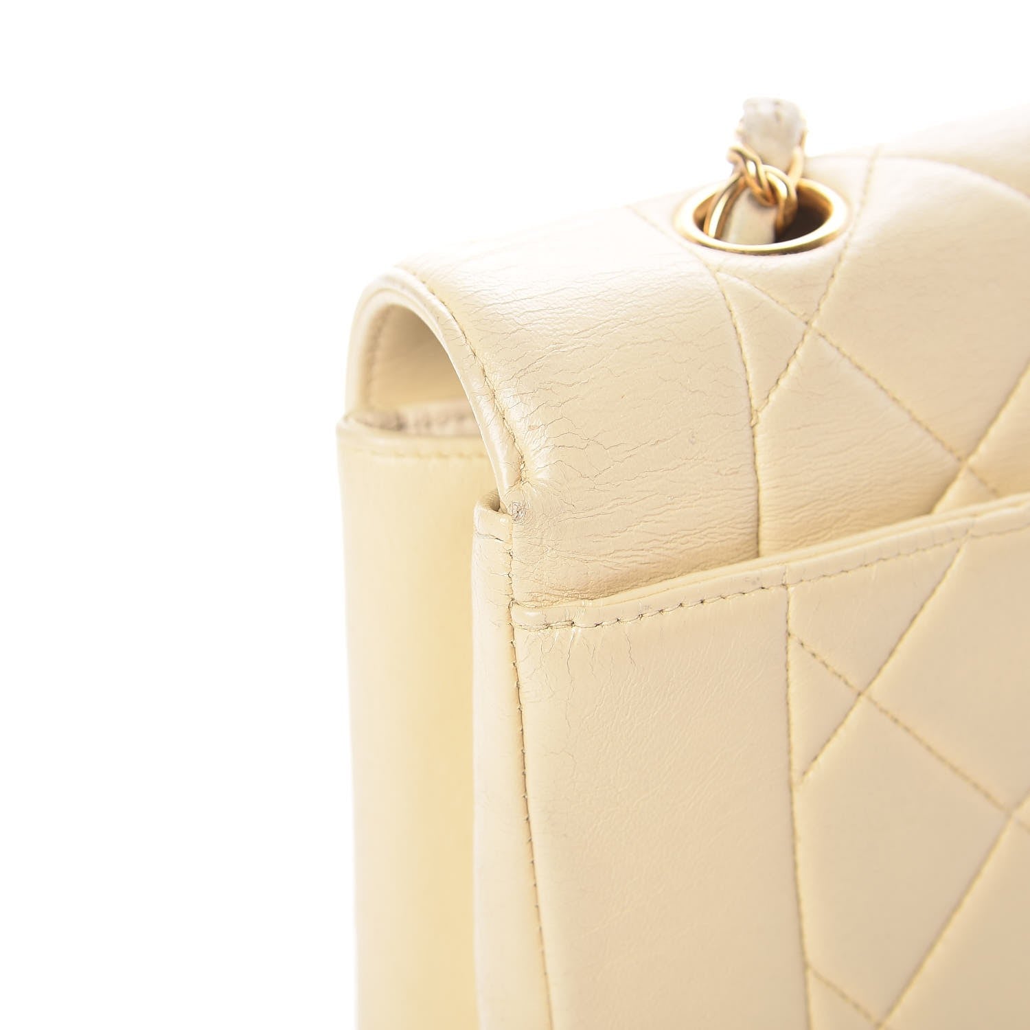 Chanel Lambskin Quilted Small Single Flap Beige 14 of 17