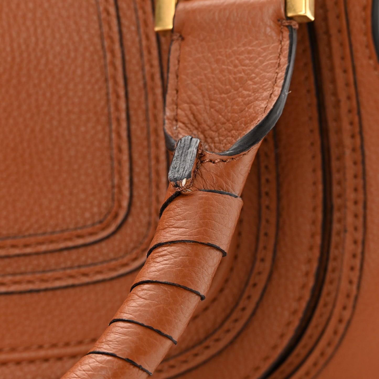Calfskin Small Marcie Satchel Tan