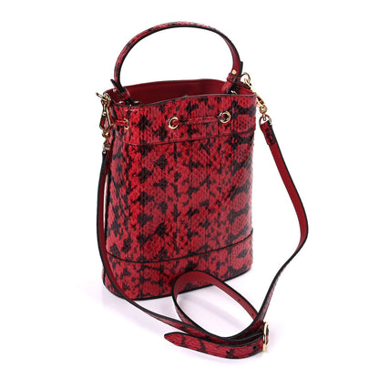 Gucci Python Ophidia Bucket Bag Red Black 2 of 8