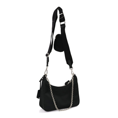 Prada Nylon Re-Edition 2005 Shoulder Bag Black 2 of 8
