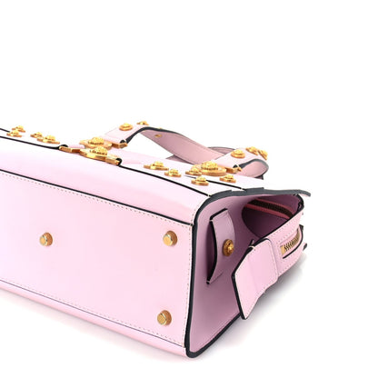 Versace Calfskin Medusa Stud Tribute Tote  Pink 8 of 8