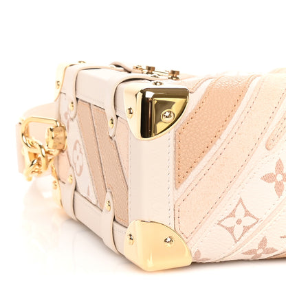 Louis Vuitton Calfskin Monogram Patchwork Side Trunk MM Quartz White Dune 7 of 8