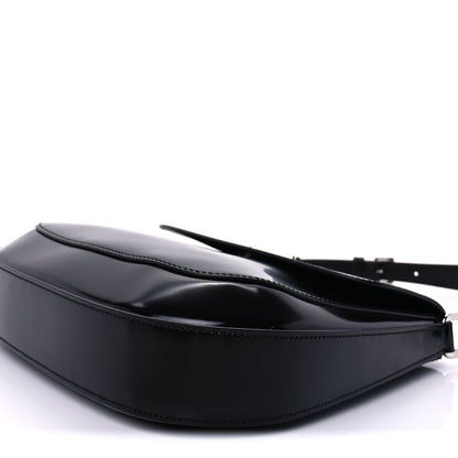 Prada Spazzolato Cleo Flap Adjustable Strap Shoulder Bag  Black 7 of 8