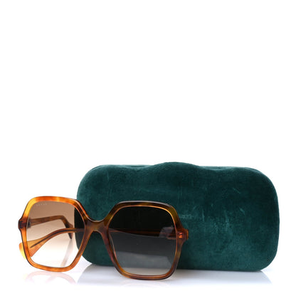 Gucci Acetate Oversize Rectangle Frame GG1072S Sunglasses Tortoise 7 of 7