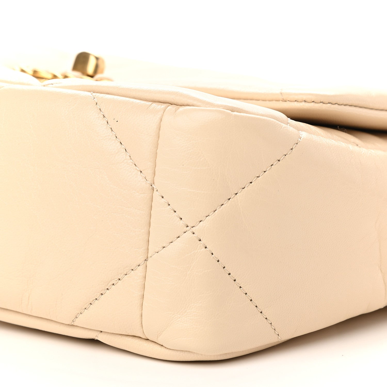 Chanel Goatskin Quilted Medium Chanel 19 Flap Beige 9 of 9