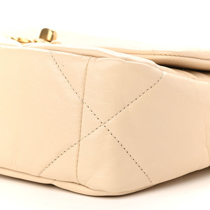 Chanel Goatskin Quilted Medium Chanel 19 Flap Beige 9 of 9