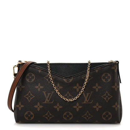 Louis Vuitton Monogram Pallas Clutch Black 1 of 7
