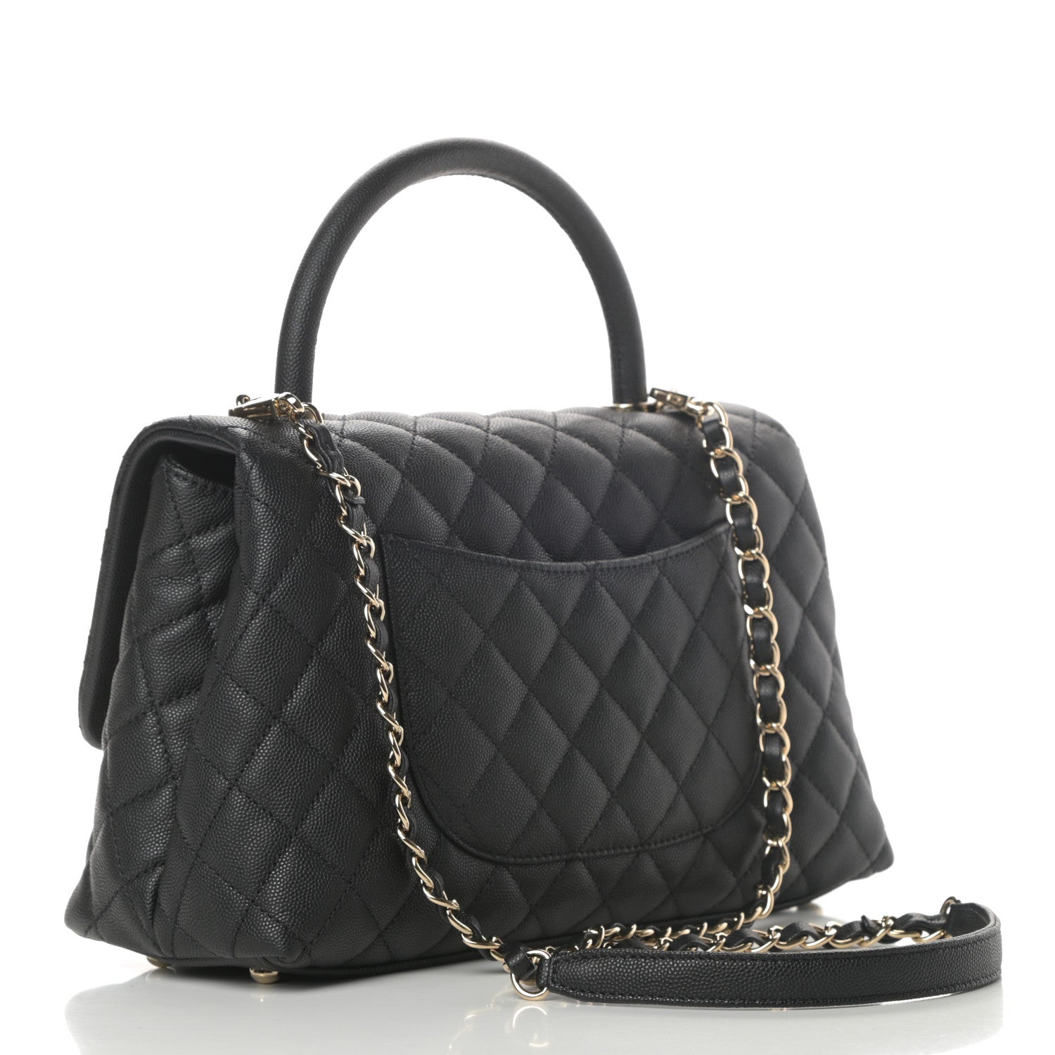 Chanel Caviar Quilted Small Coco Handle Flap Black 3 of 12