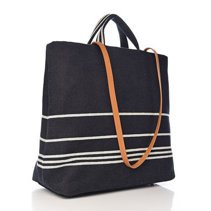 Chanel Denim Tall Shopping Tote Blue 4 of 11