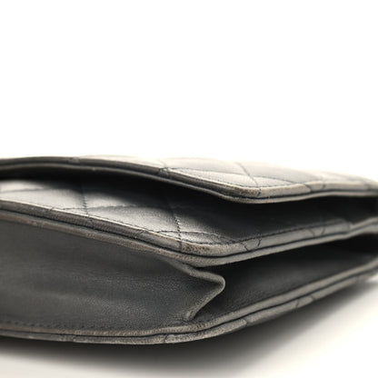 Chanel Iridescent Lambskin Quilted Wallet On Chain WOC Grey 10 of 12