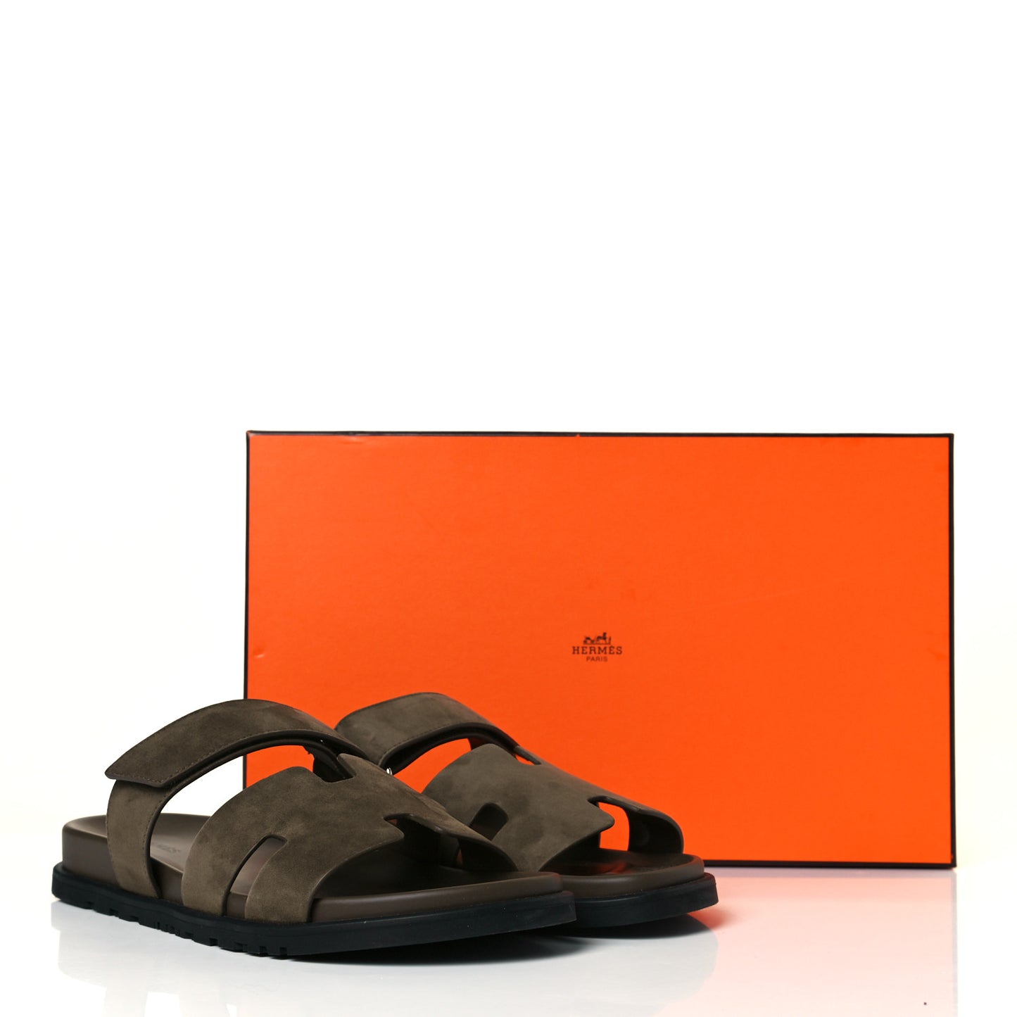 Suede Goatskin Mens Chypre Sandals 43 Vert Army
